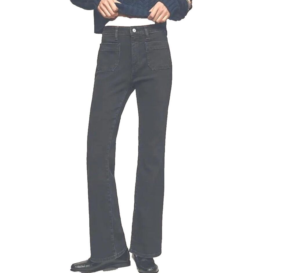 Anthropologie Pilcro and the Letterpress Black High-Rise Skinny Bootcut Jeans 27